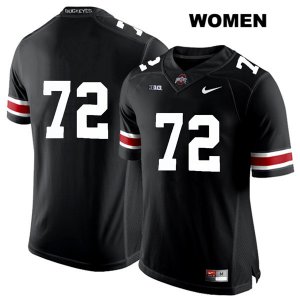 Women's NCAA Ohio State Buckeyes Tommy Togiai #72 College Stitched No Name Authentic Nike White Number Black Football Jersey AU20F52BQ